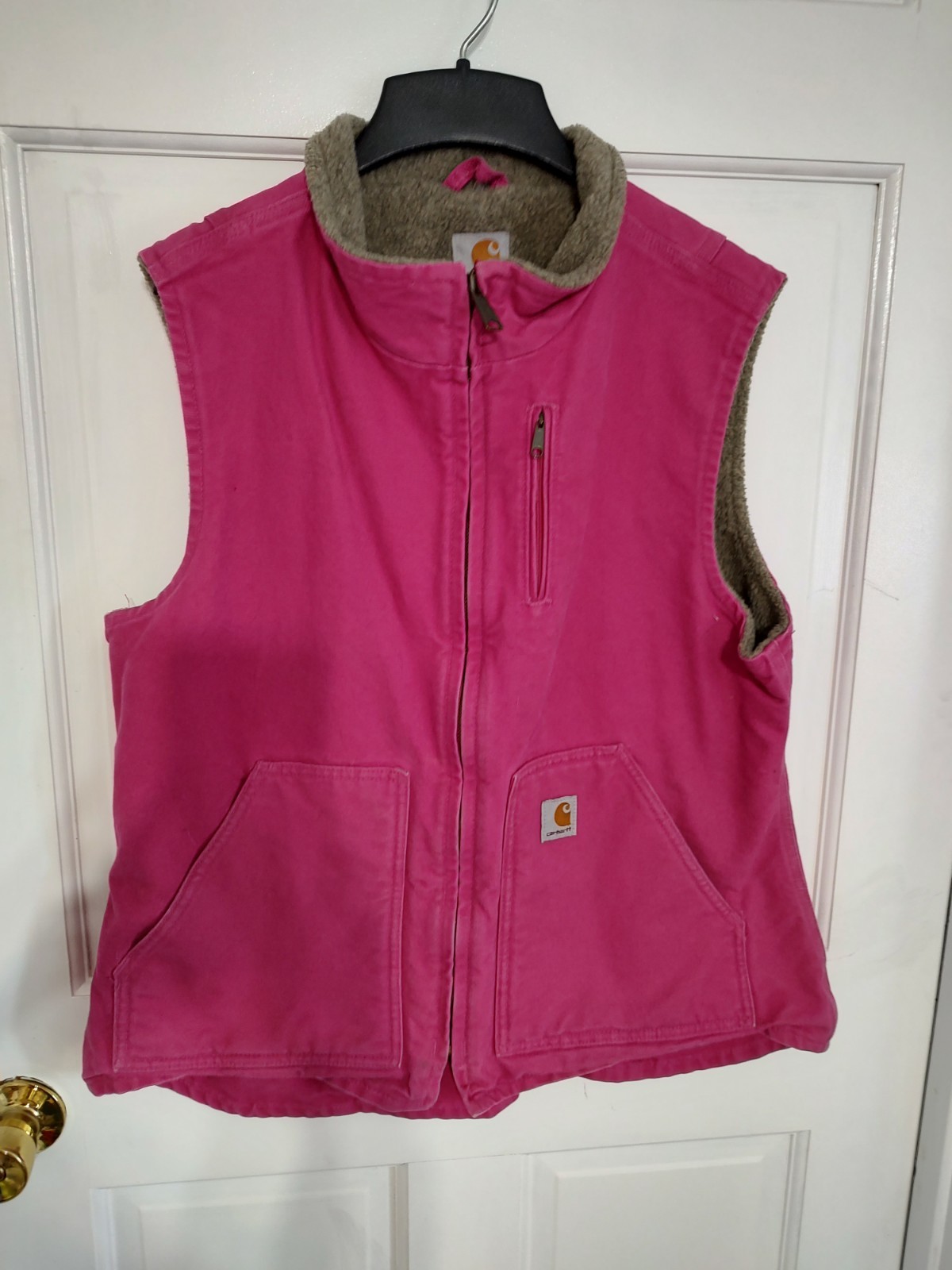 Carhartt Womens pink vest size Large lined
