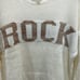 Elan ROCK Winter White Bronze Lettering Oversize Mock Neck Slouchy Sweater - L