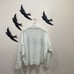 Elan ROCK Winter White Bronze Lettering Oversize Mock Neck Slouchy Sweater - L