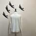 Elan ROCK Winter White Bronze Lettering Oversize Mock Neck Slouchy Sweater - L