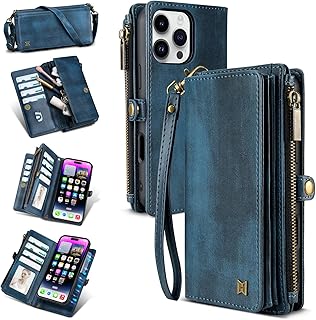 for iPhone 16 Pro Max Wallet Case(Holds Lipstick, Headphones, et