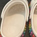 White rainbow crocs size 7