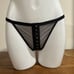Victoria Secret Brazilian Panties Large, NWT, Black, Very Sexy, Gold Clasp