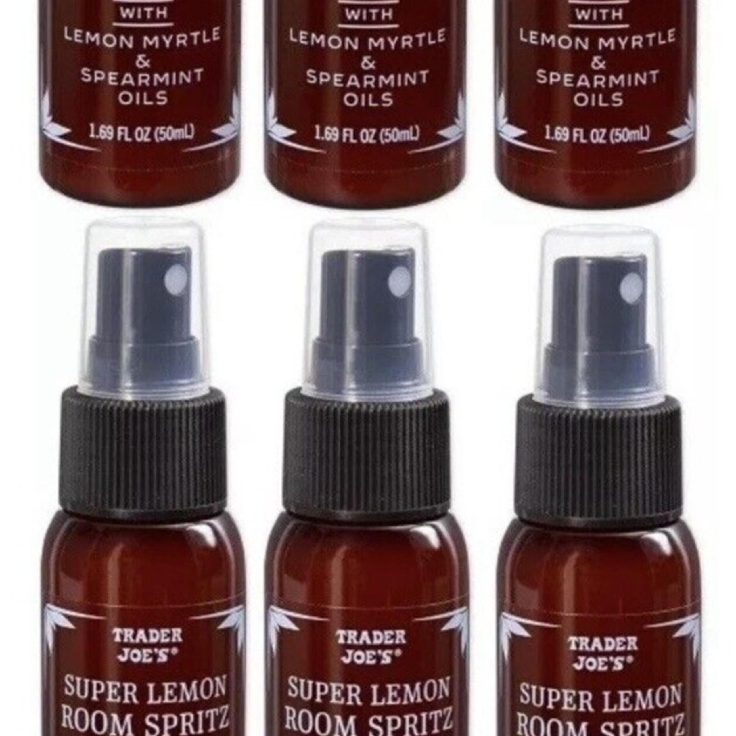 NEW 6 x Trader Joe's Super Lemon Room Spritz Spray Lemon Myrtle &Spearmint Oils