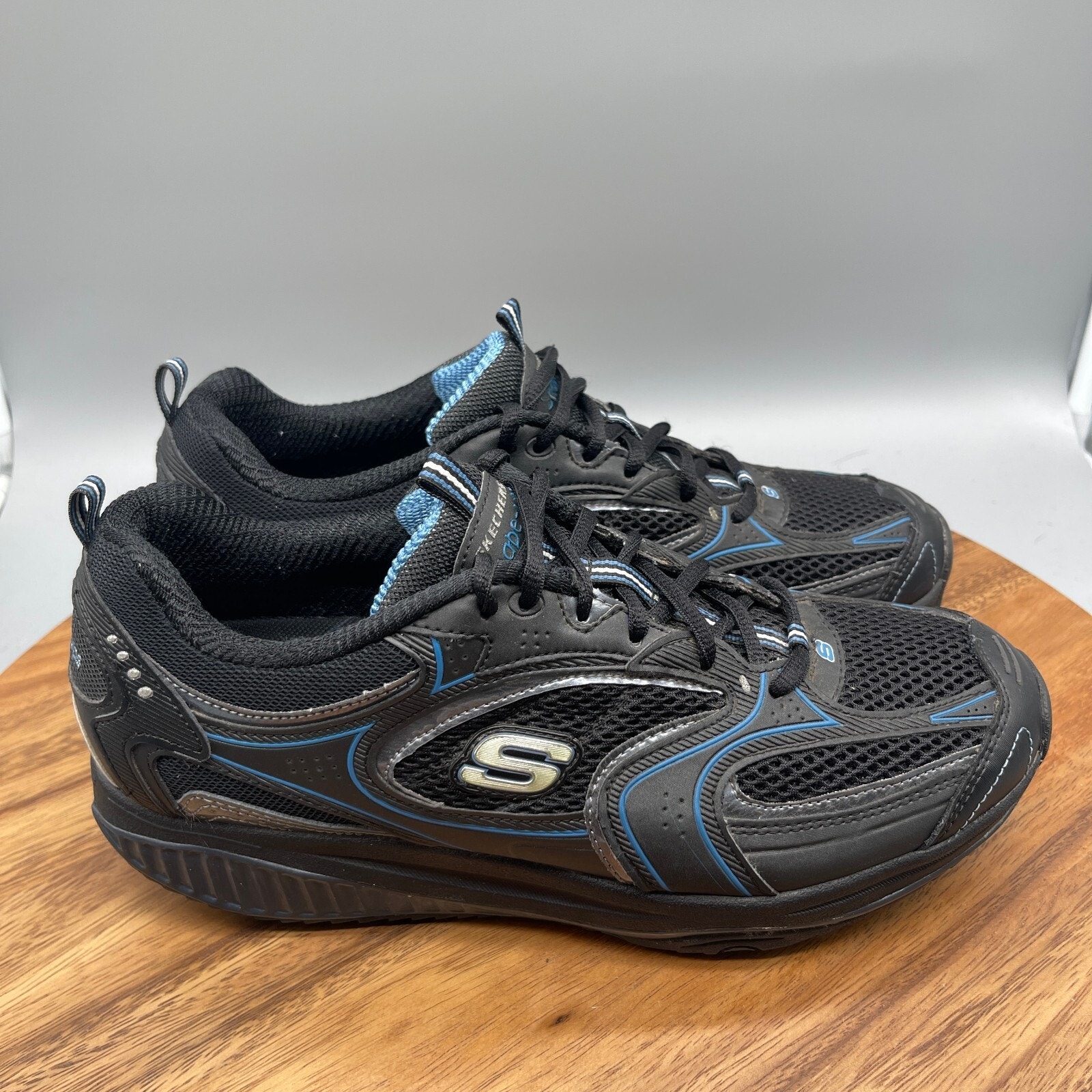Skechers Shape Ups Shoes Womens Size 10 Black Toning Walking Workout Gym Running