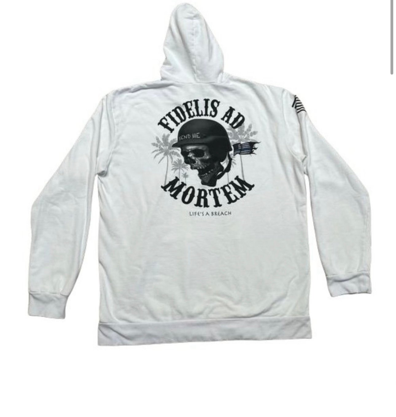 PEACEMAKERS UNION MENS WHITE HOODIE NWOT  NEVER BEEN WORN - NEW!  100% Cotton Ma