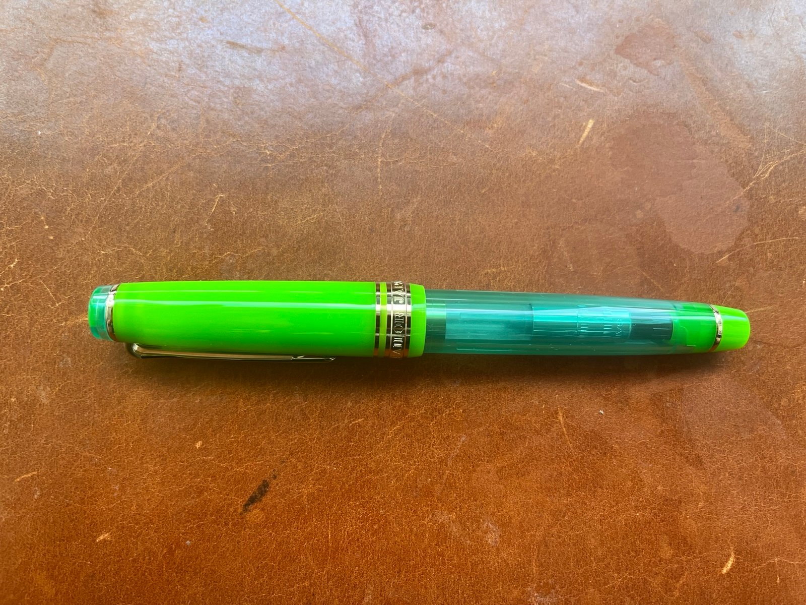 Sailor Professional Gear Slim Fountain Pen Manyo II Grass NWOT Medium 14k Nib