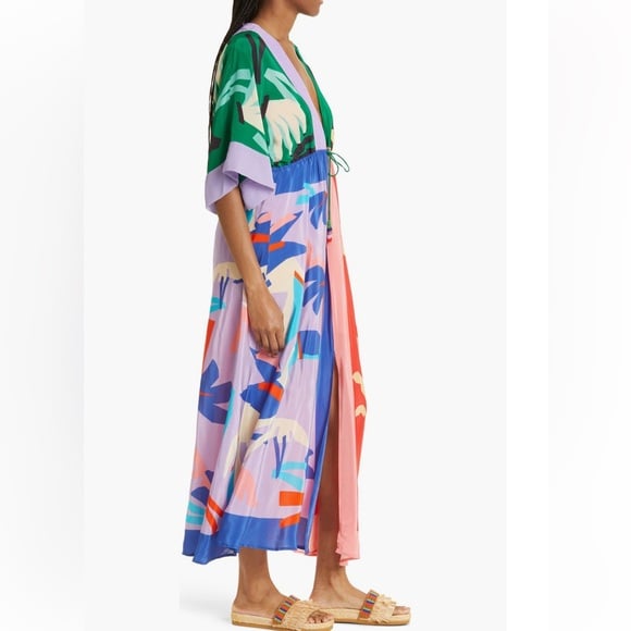 Farm Rio Brasil Bahia Scarves Maxi Dress