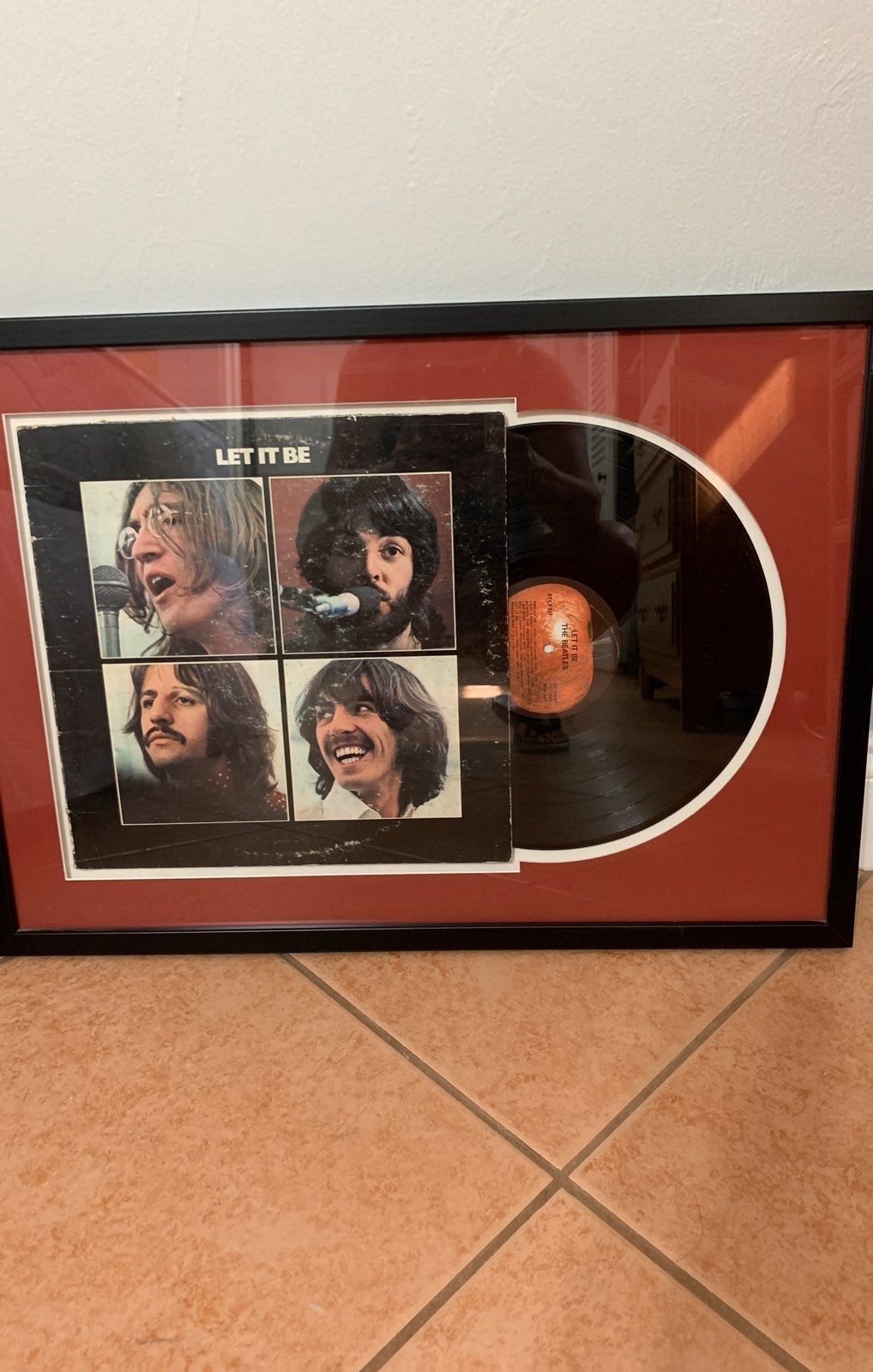 The Beatles let it be record (framed)