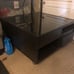 Black side table