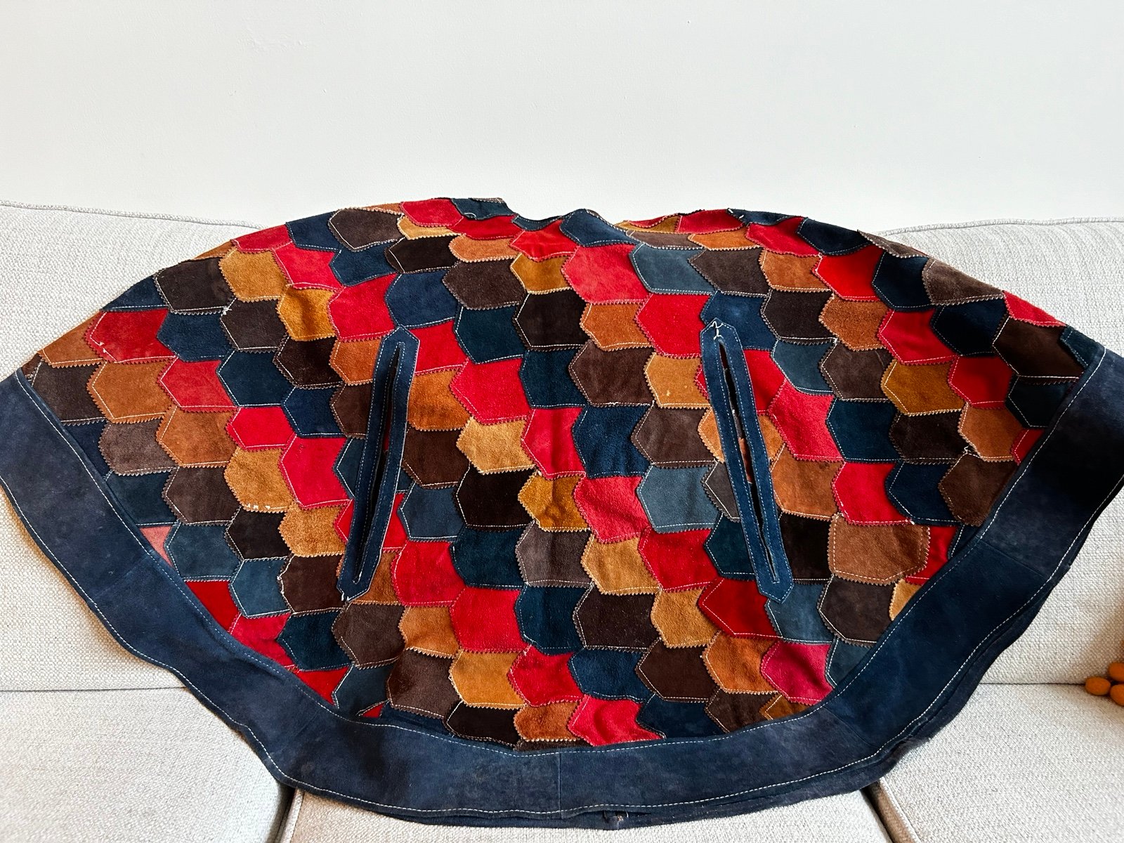 Vintage Suede Poncho