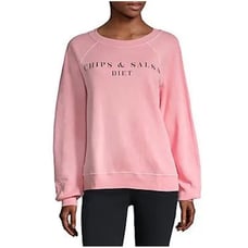 Wildfox Women’s Sz M Pink Chips & Salsa Diet Sweatshirt Pullover Top