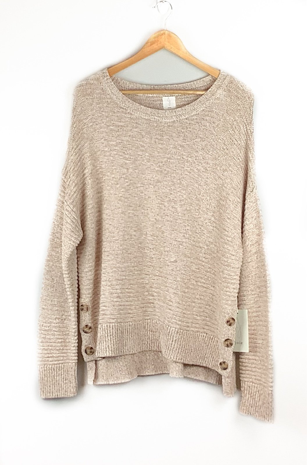 Joie Women's Knit Tan Pullover Sweater NWT Size L