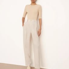 Vince Wool High Waisted Tapered Trousers Pants