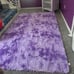 Fluffy Modern Area Rugs for Living Room Bedroom, 4x6 ft Plush High Pile Purple