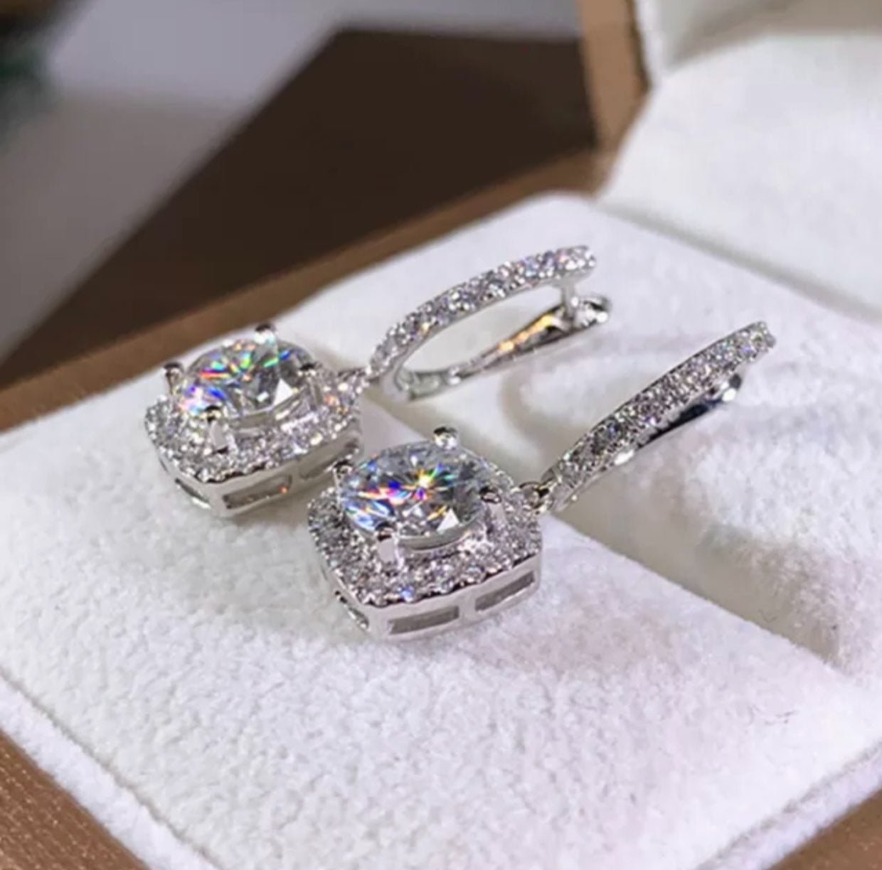 1.5CT Genuine Moissanite Diamond Earrings