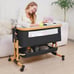 3-in-1 Bedside Bassinet with Mosquito Net - Adjustable Height, Portable & Foldab