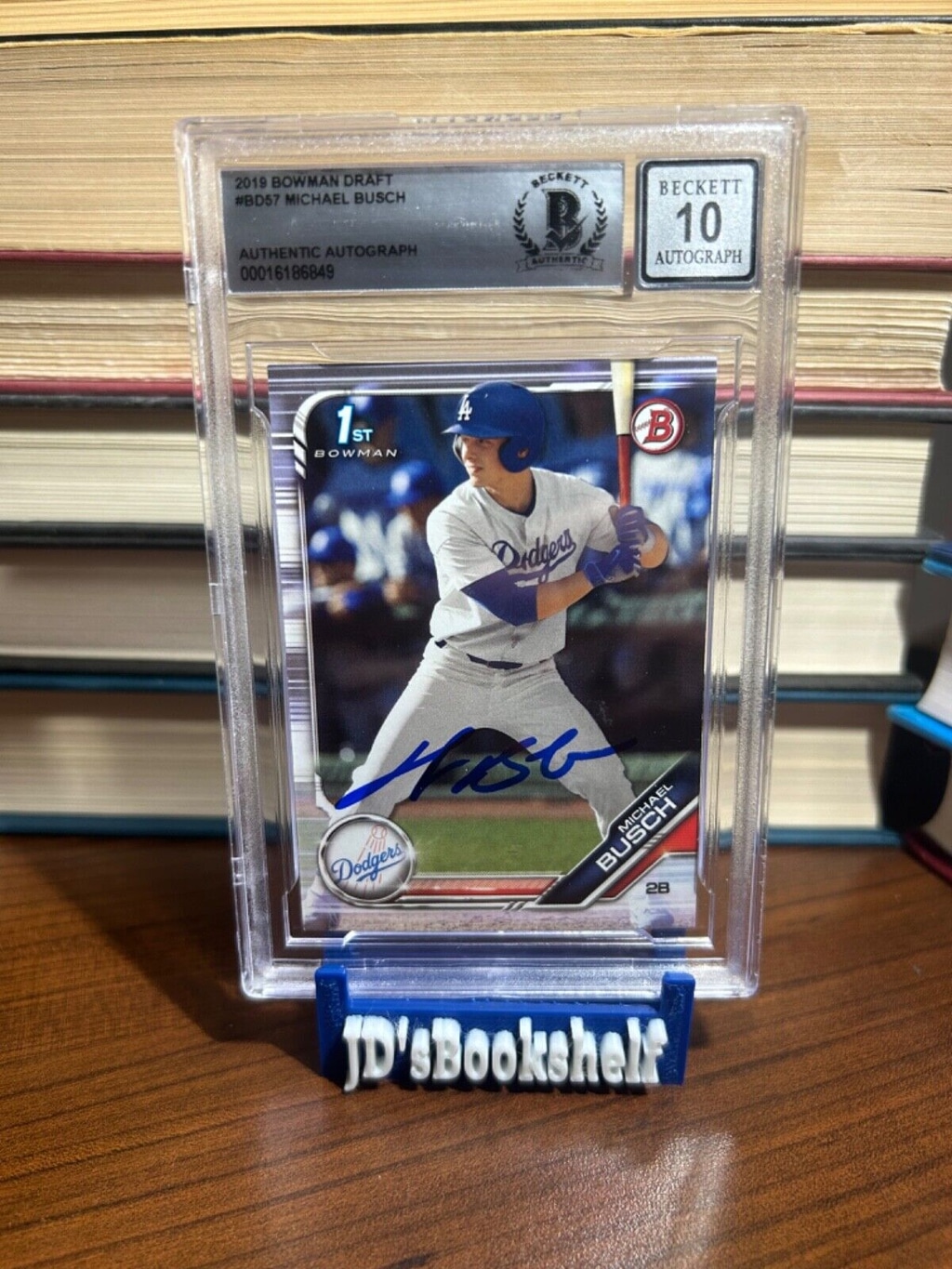 Michael Busch 2019 Bowman Draft 1st Bowman Auto Card #BD-57 BGS 10 Dodgers