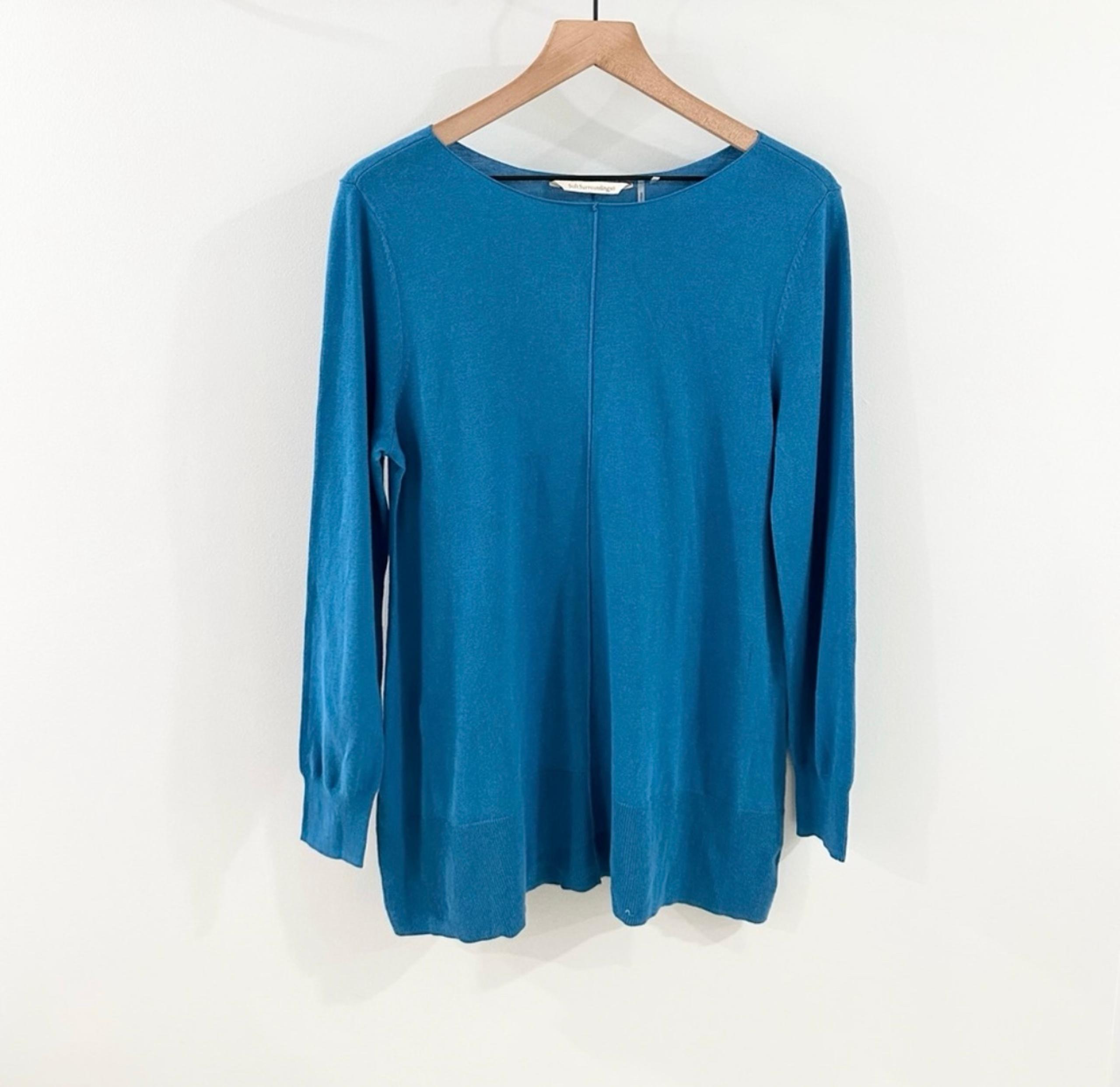 Soft Surroundings Cashmere Blend Tunic Sweater Blue Size Medium