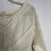 Sundance Cream Lace for Days Crochet Semi-Sheer Long Sleeve Knit Top Sz M