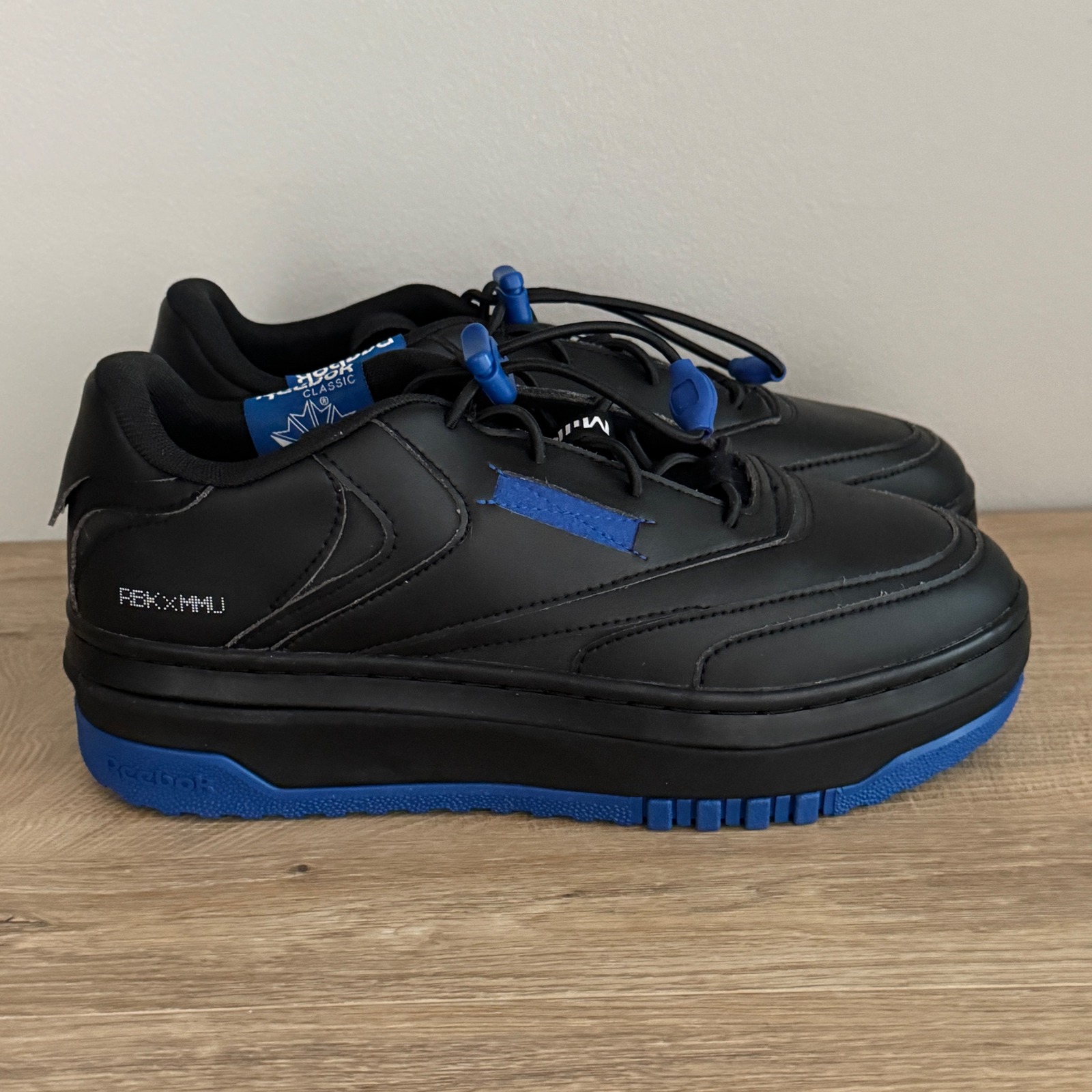 Reebok x Milk Club Platform Sneakers Black Blue Extra Vegan Classic Womens 9