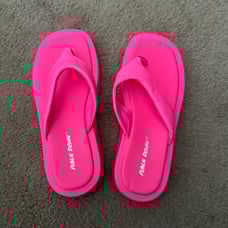 Pink Platform Flip Flops