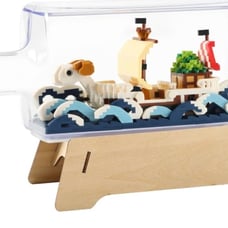 HI-REEKE Going Merry Ship in a Bottle Micro Building Blocks Set, Anime Piece One