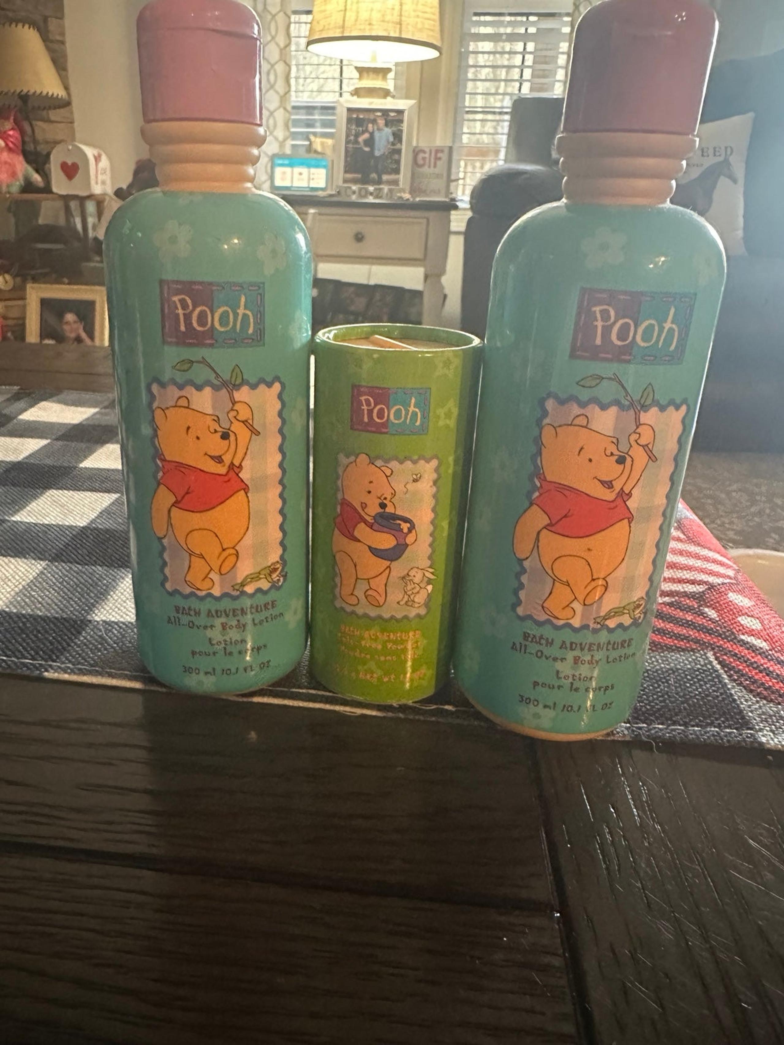 Lot of 3 Vintage Avon Winnie the Pooh lotion and powders