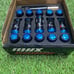 R-Max Guard Lug Nuts M12 x 1.25 Locking Nut Black with Blue Brand New JDM