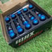 R-Max Guard Lug Nuts M12 x 1.25 Locking Nut Black with Blue Brand New JDM
