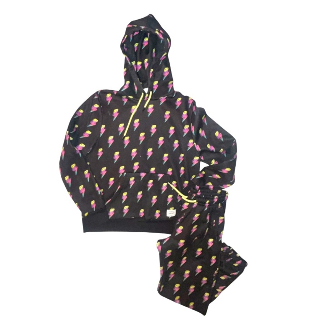 Conspiracy By Wesc Lightning Bolt Sweatsuit Unisex Top Size M/L Bottoms Size S/M