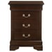 Louis Phillipe 3 Drawer Nightstand - Cappuccino