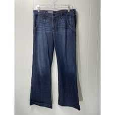 AG Adriano Goldschmied Womens the Deco Jeans Wide Leg Trouser Dark Wash 29r EUC