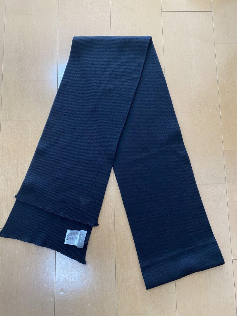 Dior Dior Ribbed Wool Scarf Black Unused