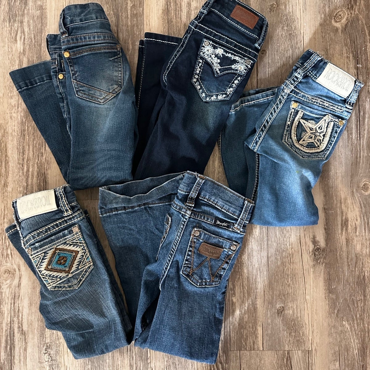 Size 4T girls western jeans lot