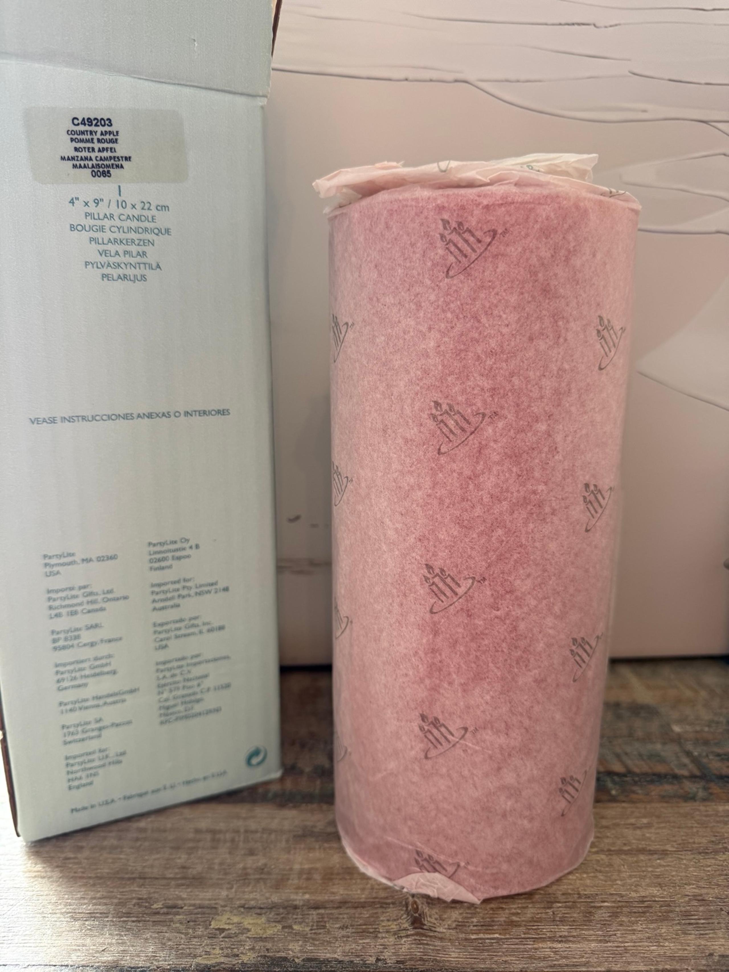 Partylite 4 x 9 Country Apple Large Candle  New***********RARE SCENT