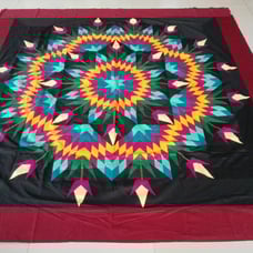 Machine pieced queen size quilt top#123