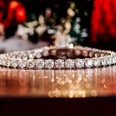 8 Solid Silver 2ct Diamond Womens Tennis Bracelet Ladies Authentic Jewelry NEW