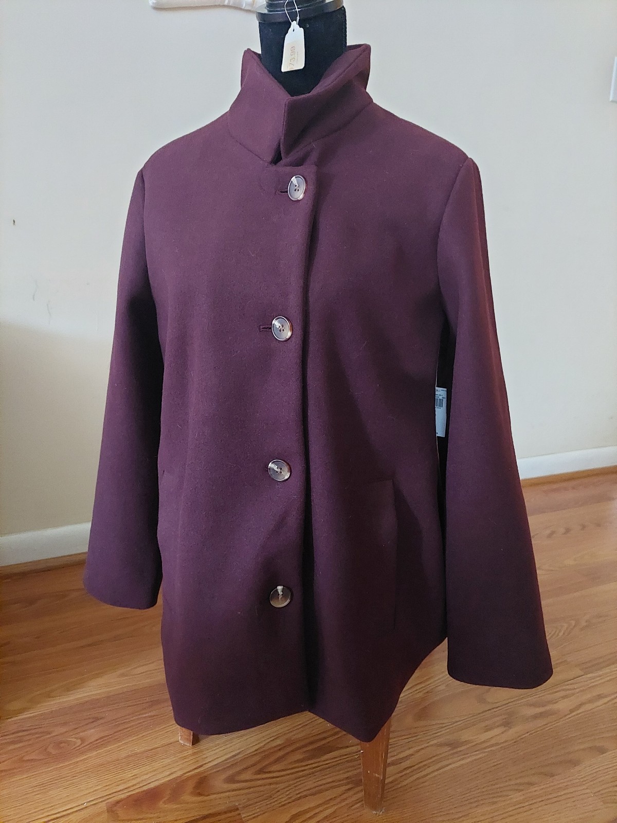Size Large Old Navy Women's Ladies Cranberry Red Maroon Winter Button Up Heavy