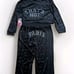 Paris Hilton Tracksuit Quilted Bling Black Velour SIZE M That's Hot Paris NWT