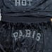 Paris Hilton Tracksuit Quilted Bling Black Velour SIZE M That's Hot Paris NWT
