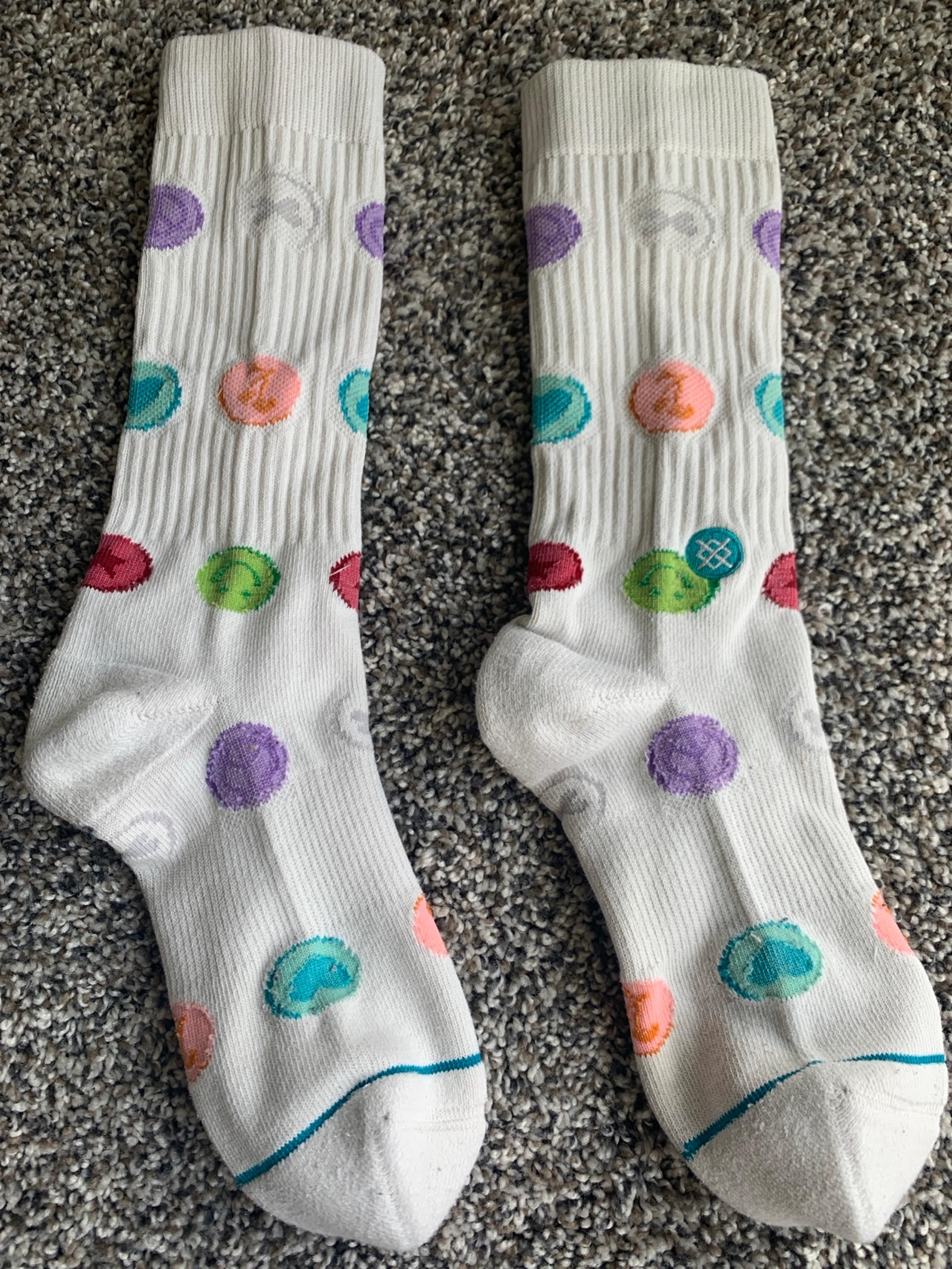 Blue and Yellow Purple Hills Socks