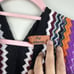 Missoni Zigzag Chevrob Cape Fringed Poncho Scarf OS 100% Wool Made In Italy