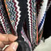 Missoni Zigzag Chevrob Cape Fringed Poncho Scarf OS 100% Wool Made In Italy