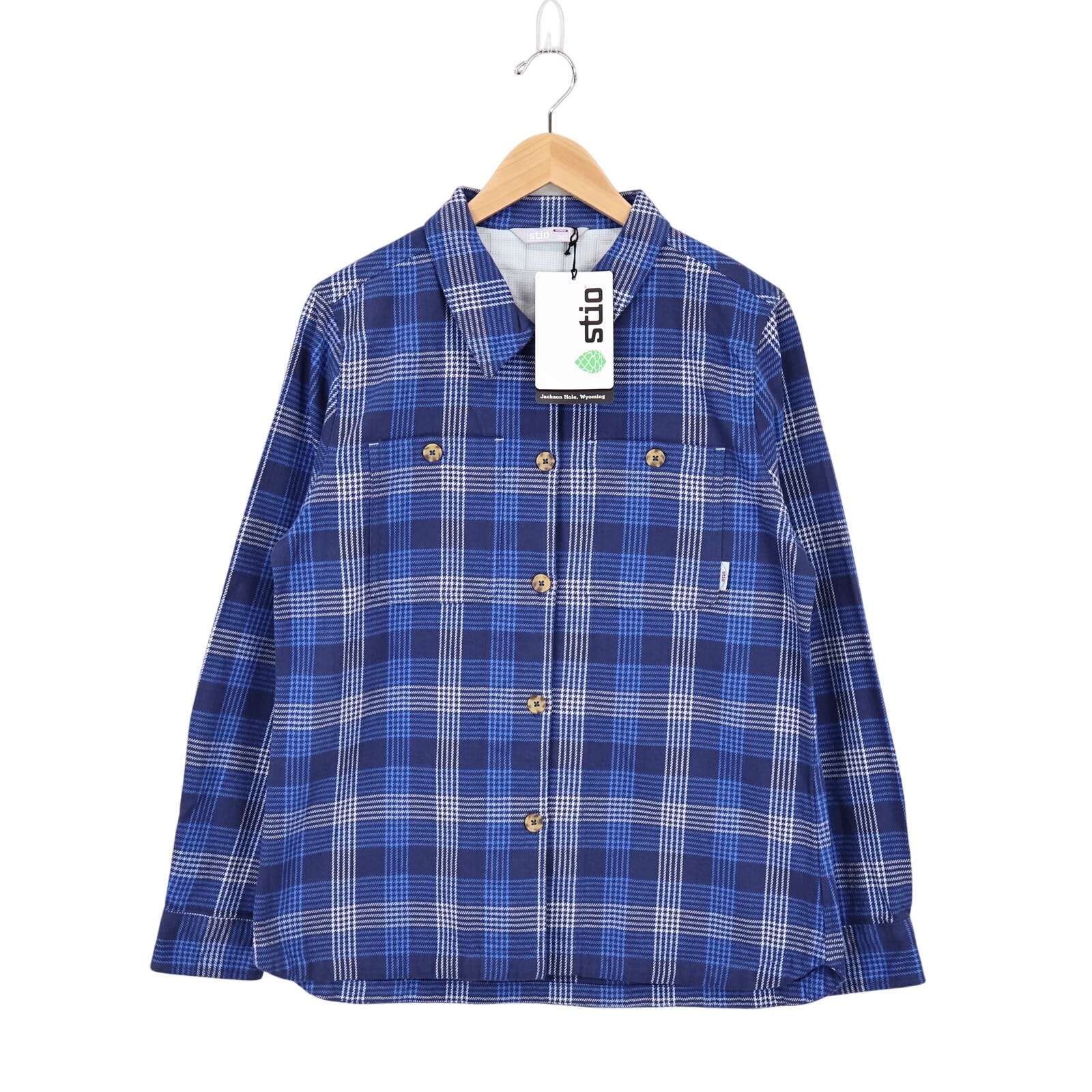 NWT Stio Hutkeeper Heavyweight Flannel Shirt In Mountain Shadow Plaid Size Large