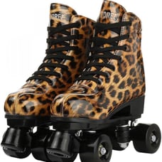 Kudrez Leopard Print Roller Skates