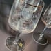 Crystal glasses West Germany silver rim Set of 10