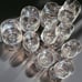 Crystal glasses West Germany silver rim Set of 10