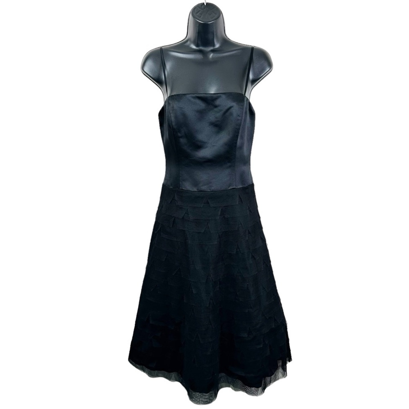 NEW BCBGMAXAZRIA Dress Womens 2 Black Organza Tulle Fairy Goth Dark Whimsy Y2K