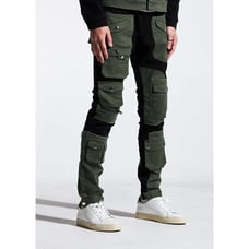 Embellish Operator Cargo Denim Black green mens Size 32x32 New.